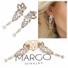 gold plated earrings with exclusive cubic zirconia