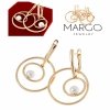 exclusive swarovski gold-plated earrings