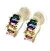 gold plated earrings with exclusive cubic zirconia