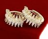 gold plated earrings with exclusive cubic zirconia