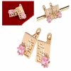 exclusive swarovski gold-plated earrings