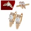 exclusive swarovski gold-plated earrings