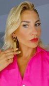 gold earrings made of stainless steel