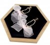 Golden earrings silk flowers