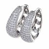 gold plated earrings with exclusive cubic zirconia