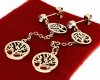 gold earrings made of stainless steel