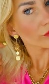 gold earrings made of stainless steel