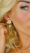 gold earrings made of stainless steel