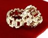 gold plated earrings with exclusive cubic zirconia