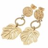 gold earrings made of stainless steel