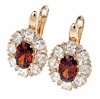 gold plated earrings with exclusive cubic zirconia