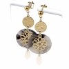 gold earrings made of stainless steel