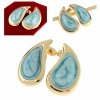 gold earrings made of stainless steel