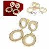 gold plated earrings with exclusive cubic zirconia