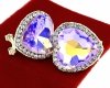 gold plated earrings with exclusive cubic zirconia