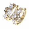 gold plated earrings with exclusive cubic zirconia