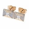 gold plated earrings with exclusive cubic zirconia