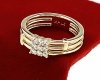 gold ring 18,60mm. gold-plated engagement xuping