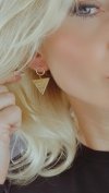 gold earrings made of stainless steel