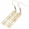 gold earrings made of stainless steel