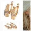 gold plated earrings with exclusive cubic zirconia