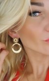 gold earrings made of stainless steel