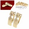 gold plated earrings with exclusive cubic zirconia