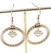gold earrings made of stainless steel