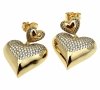 gold plated earrings with exclusive cubic zirconia