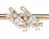 gold plated earrings with exclusive cubic zirconia