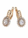 gold plated earrings with exclusive cubic zirconia