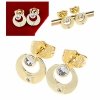 gold plated earrings with exclusive cubic zirconia