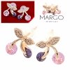 exclusive swarovski gold-plated earrings