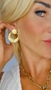 gold earrings made of stainless steel