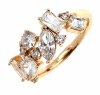 gold ring 18,60mm. gold-plated engagement xuping
