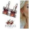 gold plated earrings with exclusive cubic zirconia