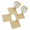 gold earrings made of stainless steel