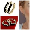 gold plated earrings with exclusive cubic zirconia