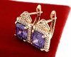 exclusive swarovski gold-plated earrings