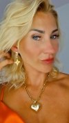 gold earrings made of stainless steel