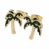 gold earrings made of stainless steel