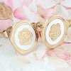 gold earrings made of stainless steel