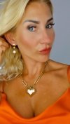 gold earrings made of stainless steel