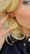gold earrings made of stainless steel