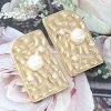 gold earrings made of stainless steel