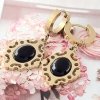 gold earrings made of stainless steel