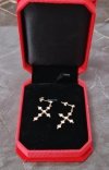 gold earrings made of stainless steel