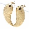 gold earrings made of stainless steel