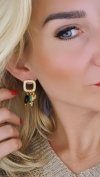 gold earrings made of stainless steel