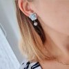 gold earrings made of stainless steel